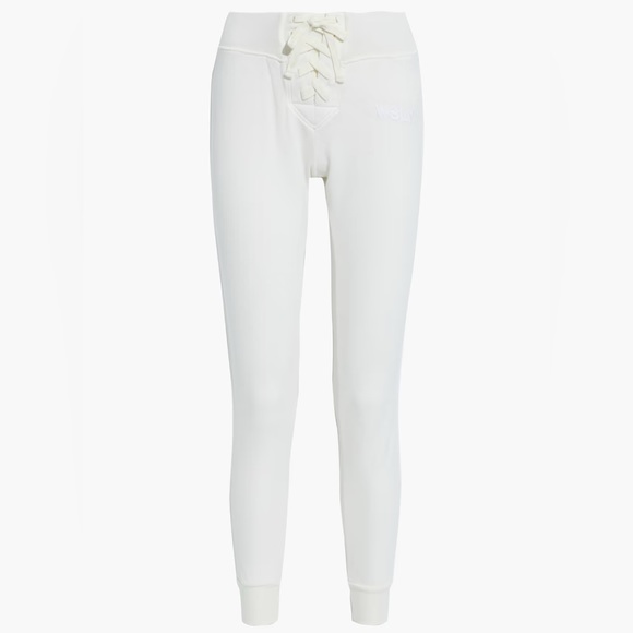 WSLY The Ecosoft Tie Up organic cotton-blend fleece track pants - Picture 2 of 4